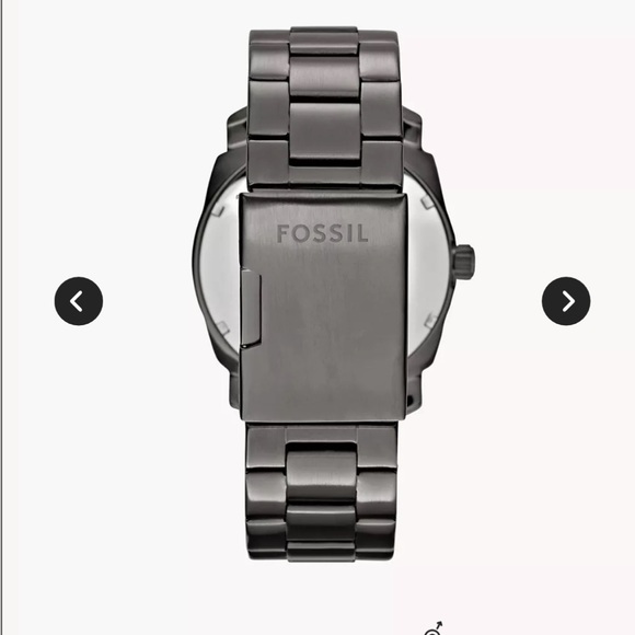 Fossil Machine Smoke Stainless Steel Watch - good condition! Comes in box - Picture 2 of 13